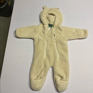 LL Bean baby fleece hi-pile bunting outdoor suit